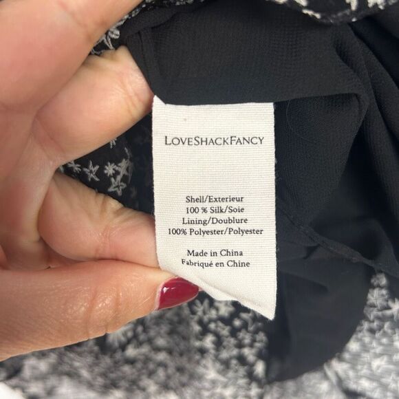 LOVESHACKFANCY Kaia Silk Dress in Evening Sky - Picture 7 of 10